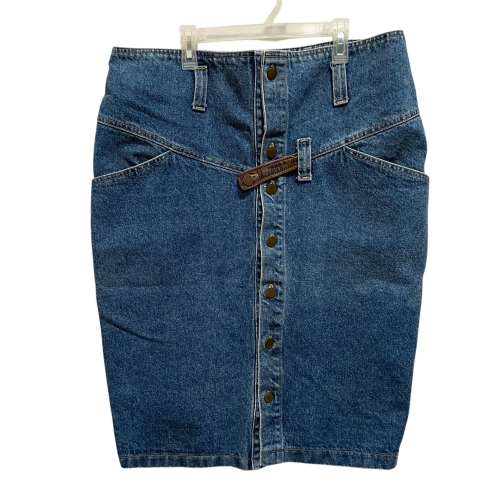 Havoc Vintage Denim Button Front Skirt